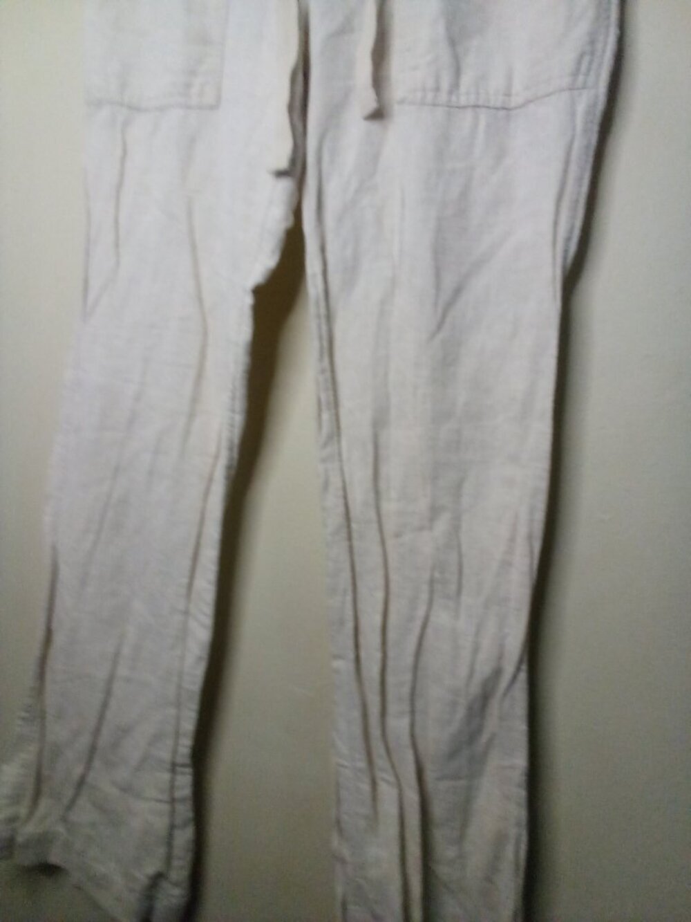 Banana Republic Pants Women 6 Linen Cotton Martin Fit Drawstring Beige - Picture 7 of 15